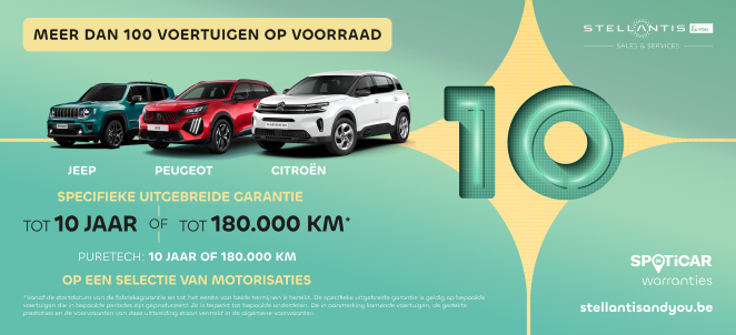 10 jaar waarborg - Stellantis &You Belgique 10 jaar waarborg