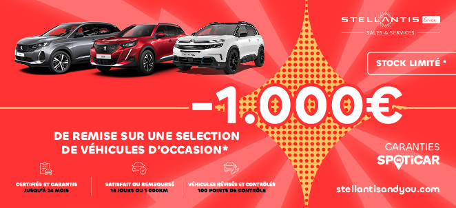 Offre Février – 1 000€ de remise - Stellantis &You Offre Février – 1 000€ de remise - Stellantis &You